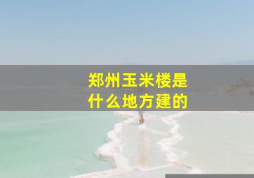 郑州玉米楼是什么地方建的