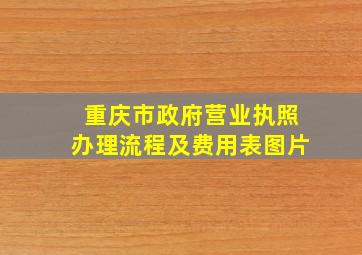 重庆市政府营业执照办理流程及费用表图片