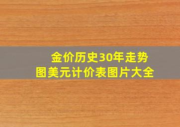 金价历史30年走势图美元计价表图片大全