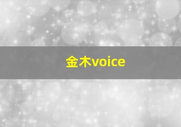 金木voice