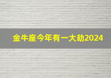 金牛座今年有一大劫2024