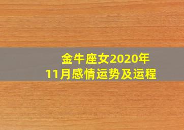 金牛座女2020年11月感情运势及运程