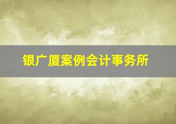 银广厦案例会计事务所