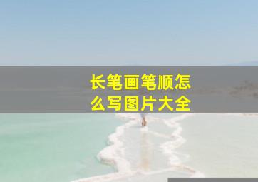 长笔画笔顺怎么写图片大全