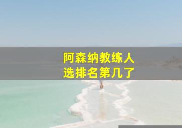 阿森纳教练人选排名第几了