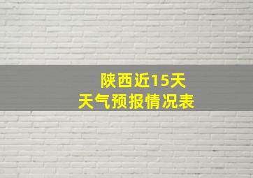 陕西近15天天气预报情况表