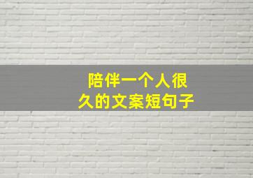 陪伴一个人很久的文案短句子