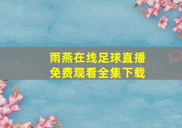 雨燕在线足球直播免费观看全集下载