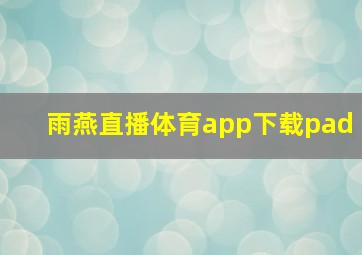 雨燕直播体育app下载pad