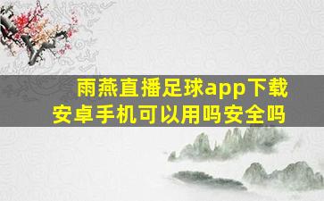 雨燕直播足球app下载安卓手机可以用吗安全吗