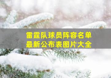 雷霆队球员阵容名单最新公布表图片大全