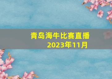 青岛海牛比赛直播2023年11月