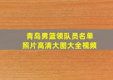 青岛男篮领队员名单照片高清大图大全视频