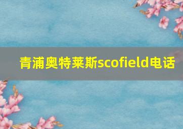 青浦奥特莱斯scofield电话