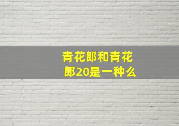 青花郎和青花郎20是一种么