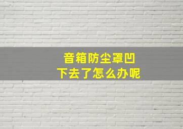 音箱防尘罩凹下去了怎么办呢