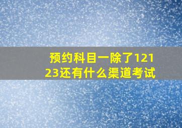 预约科目一除了12123还有什么渠道考试