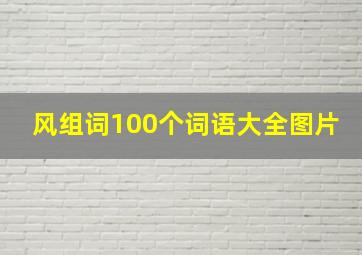 风组词100个词语大全图片