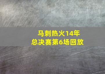 马刺热火14年总决赛第6场回放