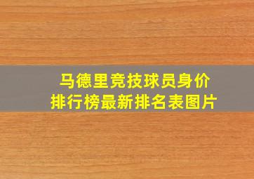 马德里竞技球员身价排行榜最新排名表图片