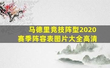 马德里竞技阵型2020赛季阵容表图片大全高清