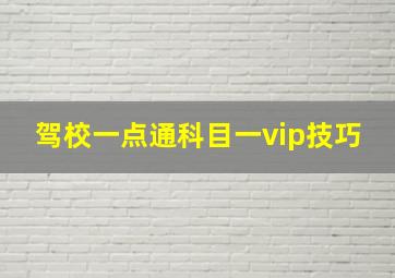 驾校一点通科目一vip技巧