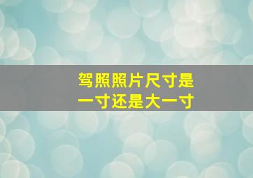 驾照照片尺寸是一寸还是大一寸