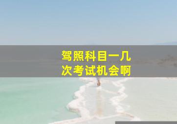 驾照科目一几次考试机会啊