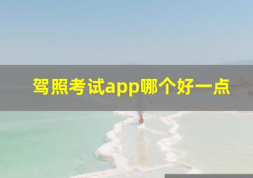 驾照考试app哪个好一点