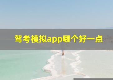 驾考模拟app哪个好一点