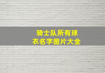 骑士队所有球衣名字图片大全