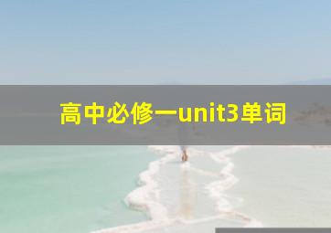 高中必修一unit3单词