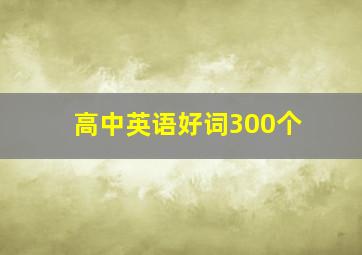 高中英语好词300个