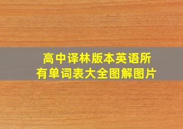 高中译林版本英语所有单词表大全图解图片