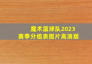 魔术篮球队2023赛季分组表图片高清版