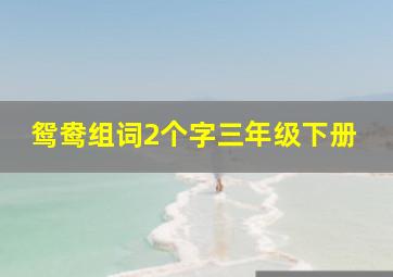 鸳鸯组词2个字三年级下册