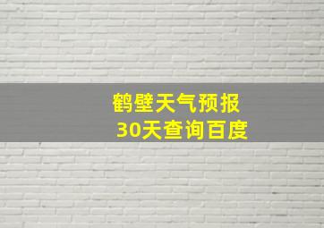 鹤壁天气预报30天查询百度