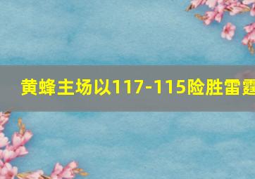 黄蜂主场以117-115险胜雷霆