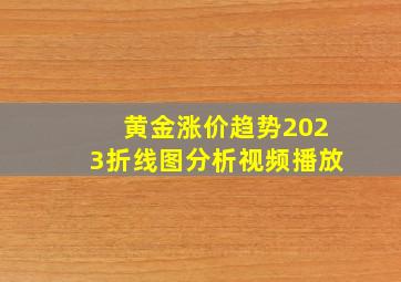 黄金涨价趋势2023折线图分析视频播放