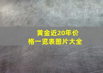 黄金近20年价格一览表图片大全