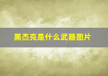 黑杰克是什么武器图片