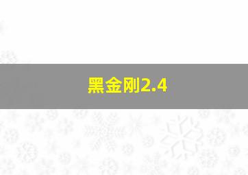 黑金刚2.4