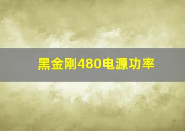 黑金刚480电源功率