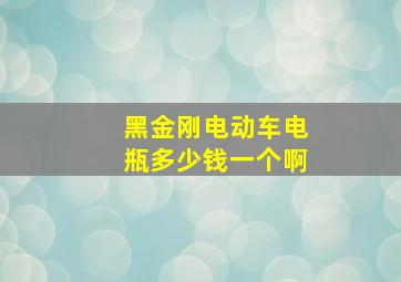 黑金刚电动车电瓶多少钱一个啊